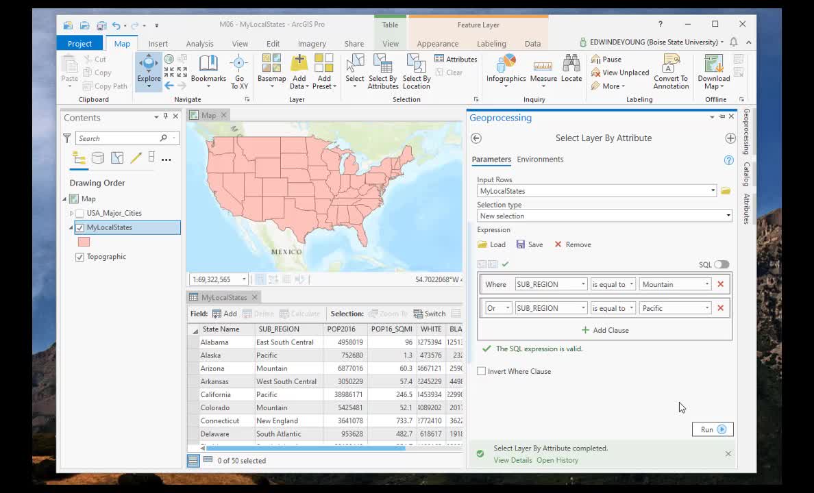 Selecting by Attributes in ArcGIS Pro