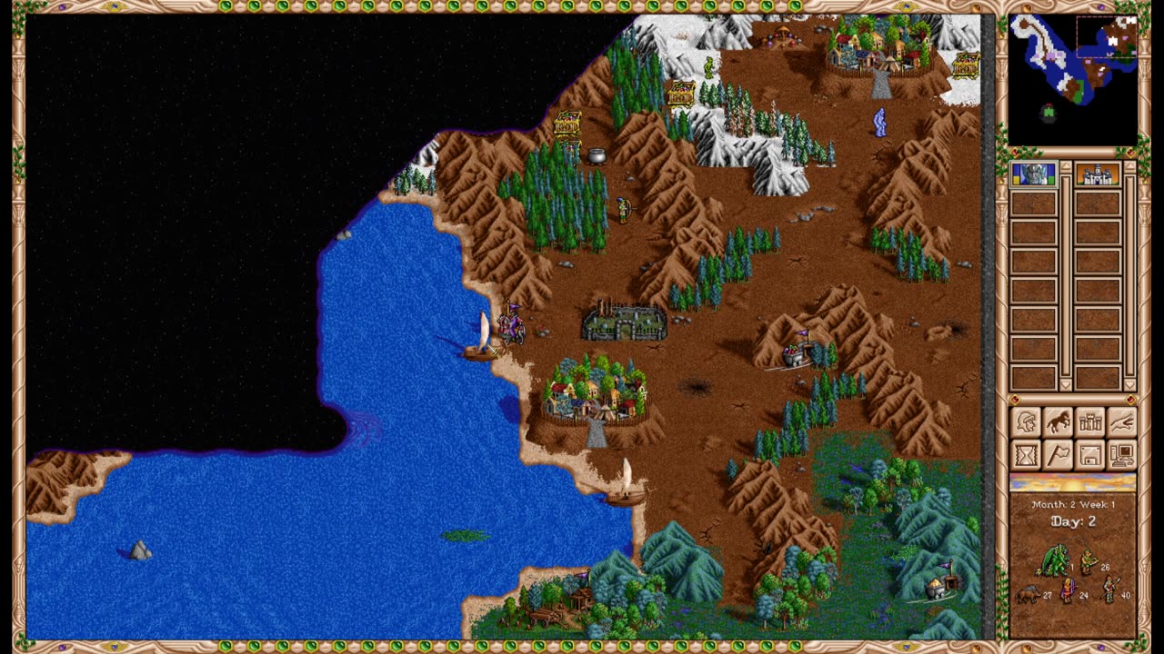 HOMM2 Gameplay of Dragon Rider.