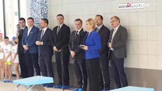 Kolinda na otvaranju bazena u Velikoj Gorici