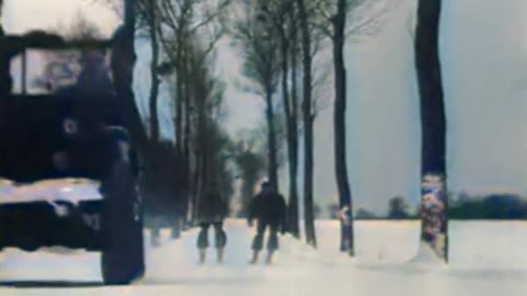 US Troops Unleash Winter Wonderland Mayhem - COLOURIZED ❄️🇺🇸🎥