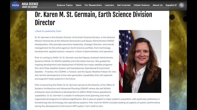 To NASA's Dr. Karen St. Germain