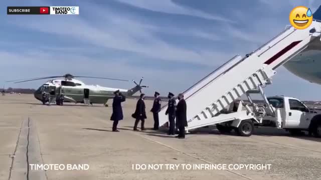 Joe Biden Fall 3 Times Trying to Climb Stairs to Board Air Force One