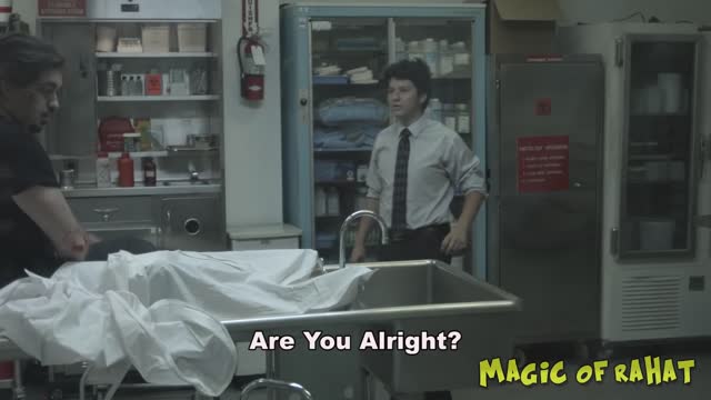 PRANK! zombie prank in morgue, funny reactions!