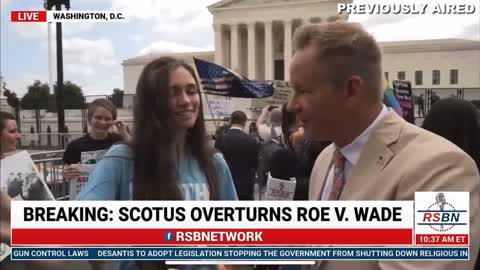 Post Roe / Students for Life celebrating outside Supreme Court