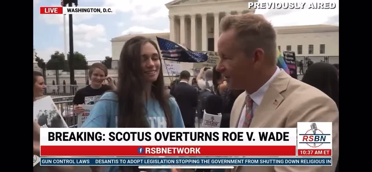 Post Roe / Students for Life celebrating outside Supreme Court