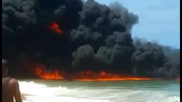 Fire on Water | The Sea of Badagry Beach, Lagos Nigeria.