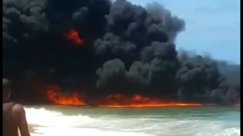 Fire on Water | The Sea of Badagry Beach, Lagos Nigeria.