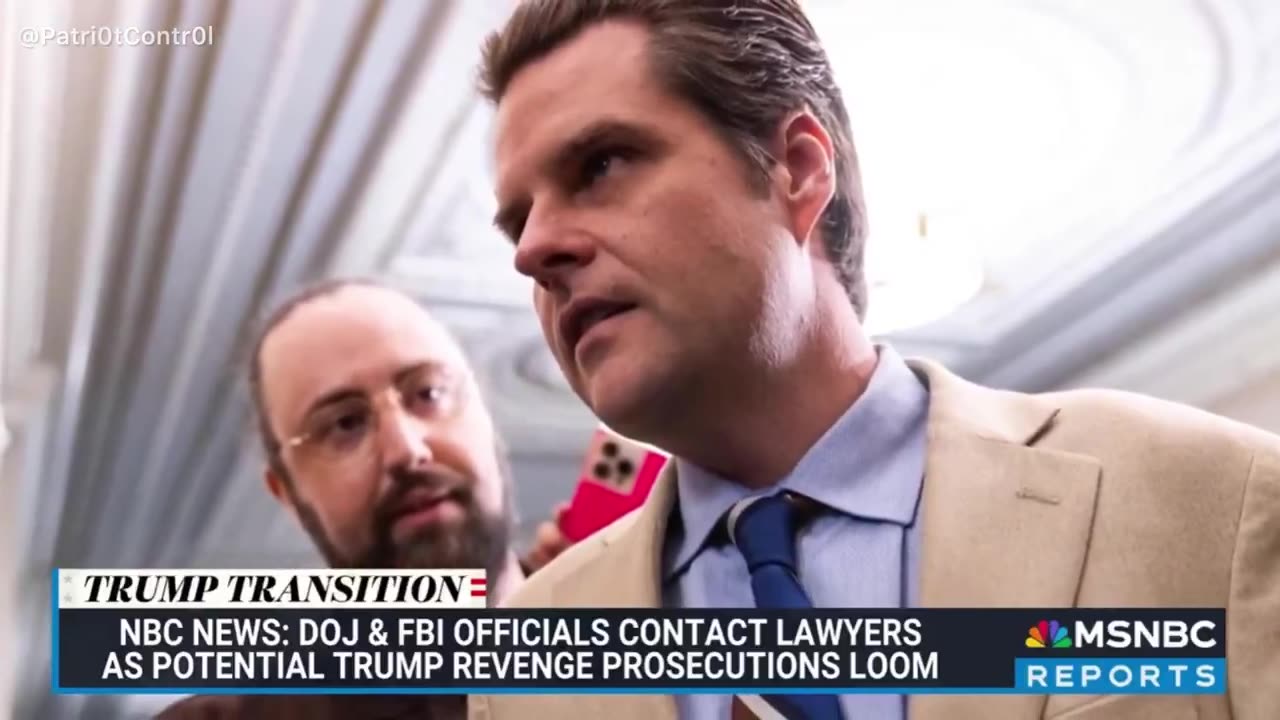 "NEW: DOJ and FBI Officials Lawyer Up as Trump Taps Matt Gaetz for Attorney General!"