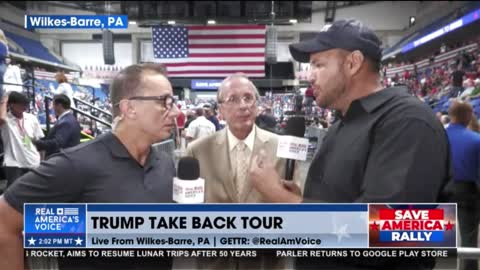 Trump Rally, PA 2022 Sept 3 - Pre-Rally Interview with Garland Favorito