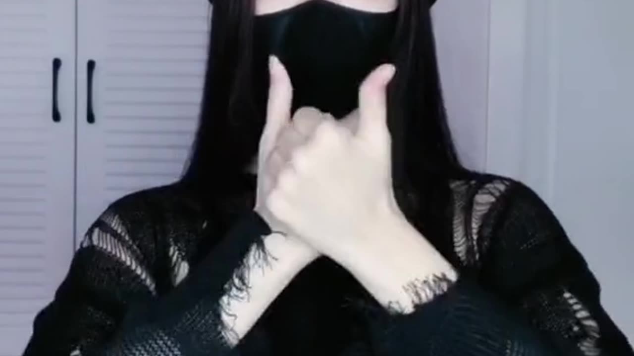 Sexy girl gesture dance and finger dance