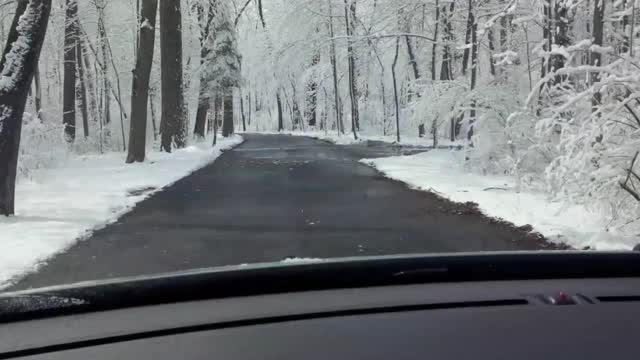 drive just after ice storm in Perrysburg Ohio