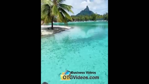 view Bora-Bora-Polynesia-from pier to ocean-to mountain-1