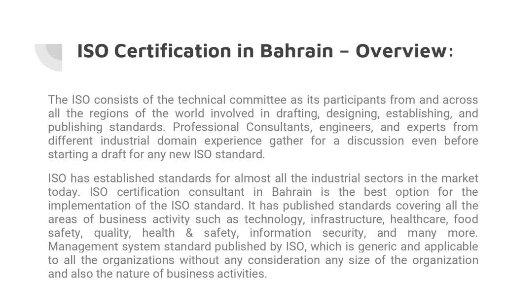 ISO 9001 Certification in Bahrain