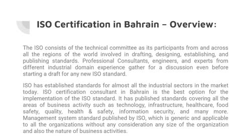 ISO 9001 Certification in Bahrain