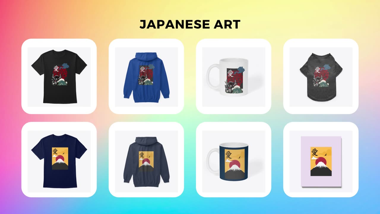 Vintage Japanese art collection