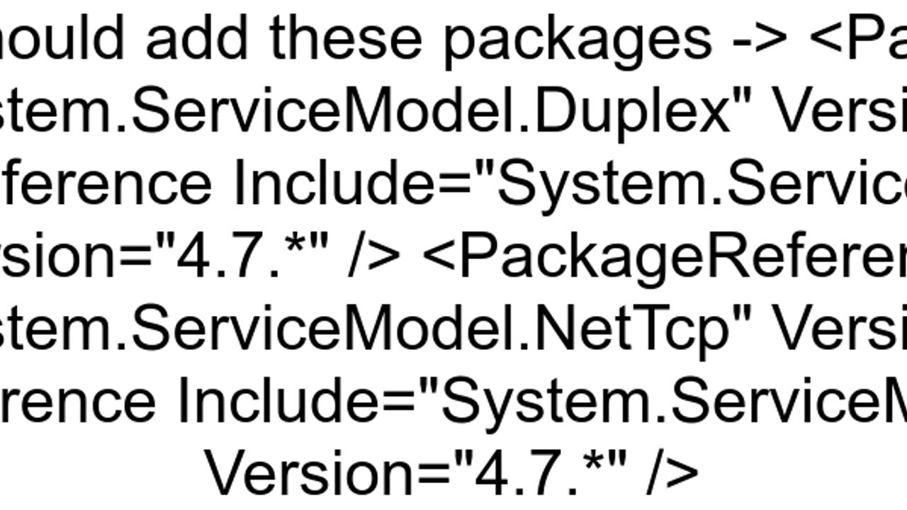 39ServiceModel39 does not exist in namespace 39System39 When I try to add a reference it says it39s