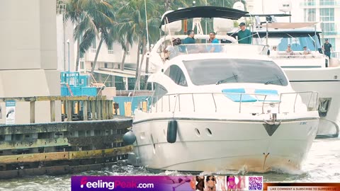 MIAMI RIVER BOATS FIRST VIDEO PANORAMIC AND CINEMATIC SONY MIAMI RIVER WEEKEND FOOTAGE NEW CHANNEL
