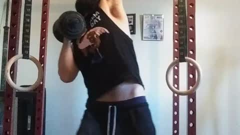 Single Arm Dead Hang with Shoulder Press
