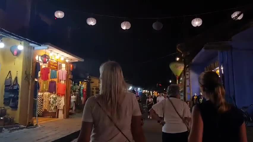 Night Street in Hoi An, Vietnam