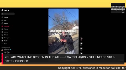 LISABOO RICHARDS 12/12.24 CALLED OUT BY HER SISTER/ENOUGH IS ENOUGH!!!!