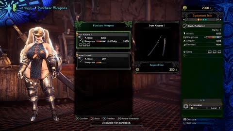 Monster Hunter world mods part 2 Getting a Weapon no commentary