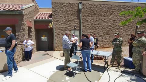 Brad gets a pie in the face