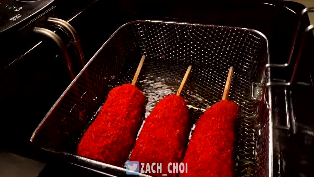 ASMR HOT CHEETOS MOZZARELLA CORN DOGS with STEPHANIE SOO