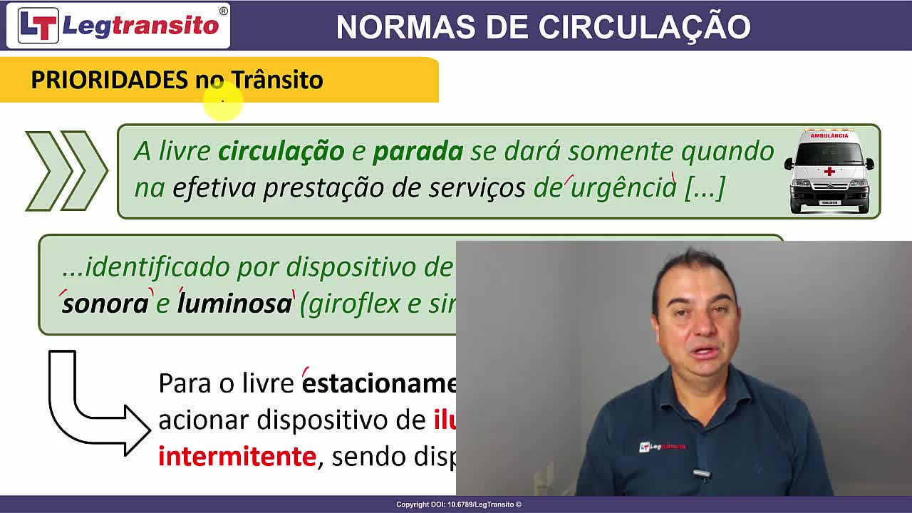 Normas de circulação de veiculos Brasil aula 3