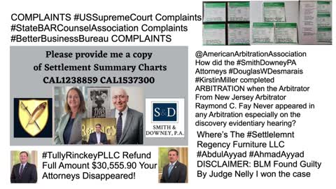 Smith Downey PA / Douglas W. Desmarais / Kirstin Miller / Tully Rinckey PLLC / Cheri L. Cannon / Mike C. Fallings / Stephanie Rapp Tully / Regency Furniture LLC Corporate Office Headquarters Settlement Not Paid