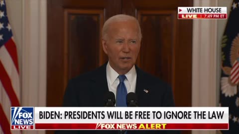 Biden: Presidents will be free to ignore the law