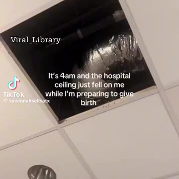 Part of Hospital ceiling falls on woman while giving birth😮‍💨😱😳
