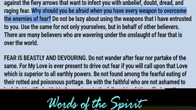 Words of the Spirit. July 19 2022