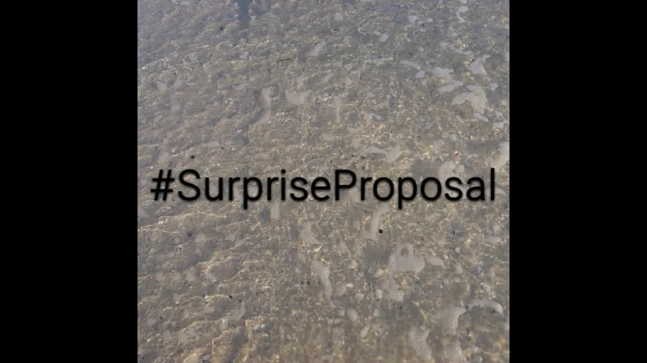 Surprise Sunset Beach Proposal, He wants to marry her!