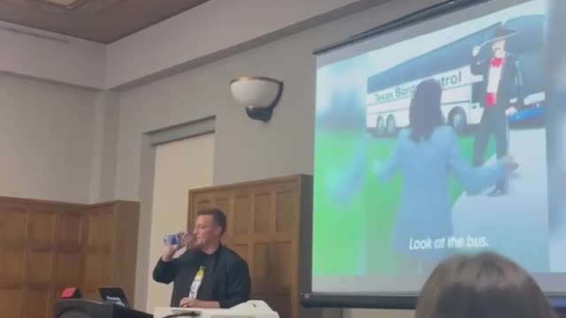 Lib Gets TRIGGERED by VP Harris Meme - Assaults Video Projector