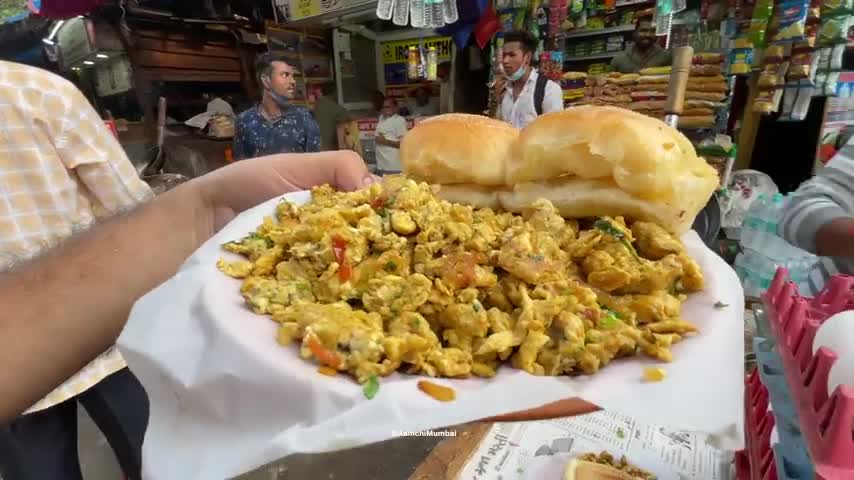 Mumbai Special Tadka Bhurji Pav - Indian Delicious Street Food