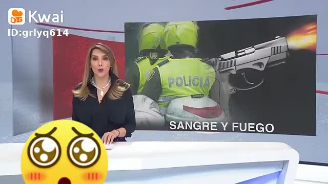 Policías en Colombia tirando tiros a manifestantes Horror