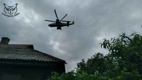 Ukraine War - Flight of helicopters Ka-52 yesterday over Stakhanov