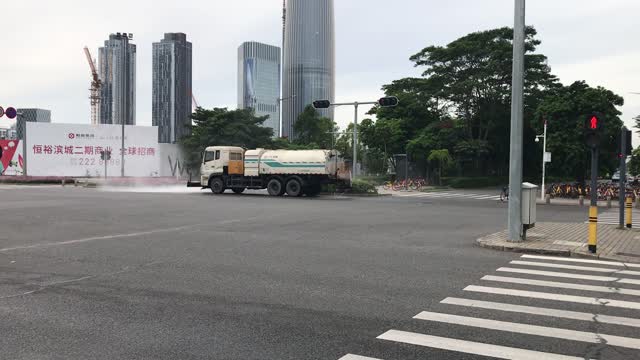 Street Sweeping Machine plays music