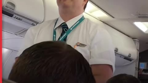 Calgary WestJet Flight Passengers get Entertained