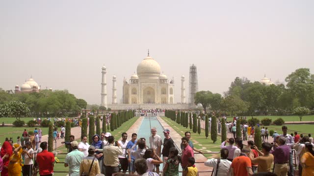 Taj Mahal view situated in Agra Uttar Pradesh India