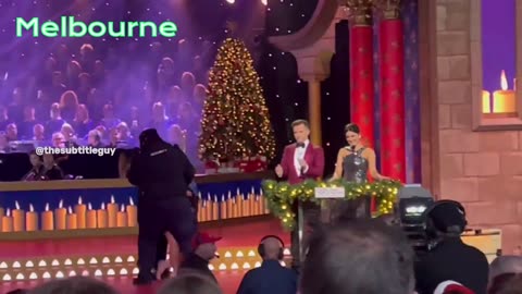 Anti Israel protesters disrupt Carols By Candlelight Christmas celebration in Melbourne Australia