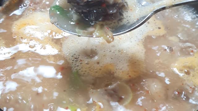 Korean rice soup