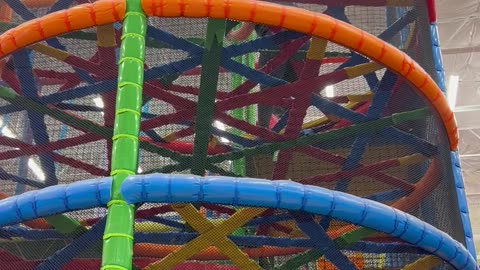 Mom Falls Through Playground Spiderweb