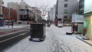 South korea Seoul Snowing Video