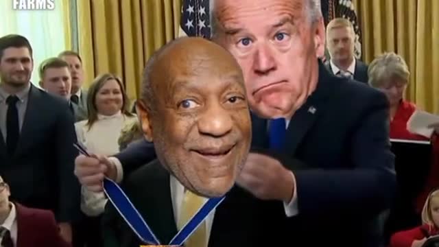 Joe Biden gives medal to Bill Cosby