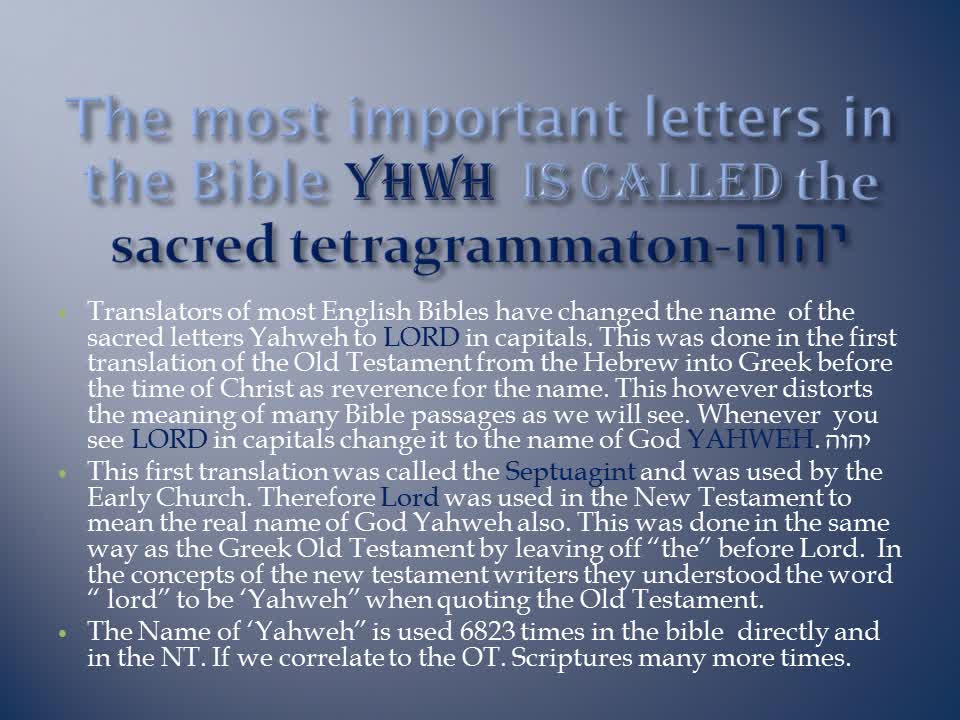 Knowing God through His Name
