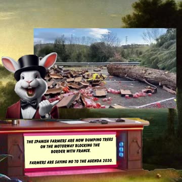 The Spanish farmers are now dumping trees