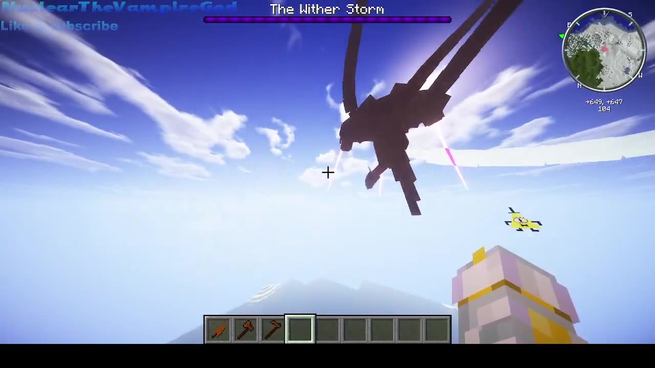 Minecraft Witherstorm vs other mobs