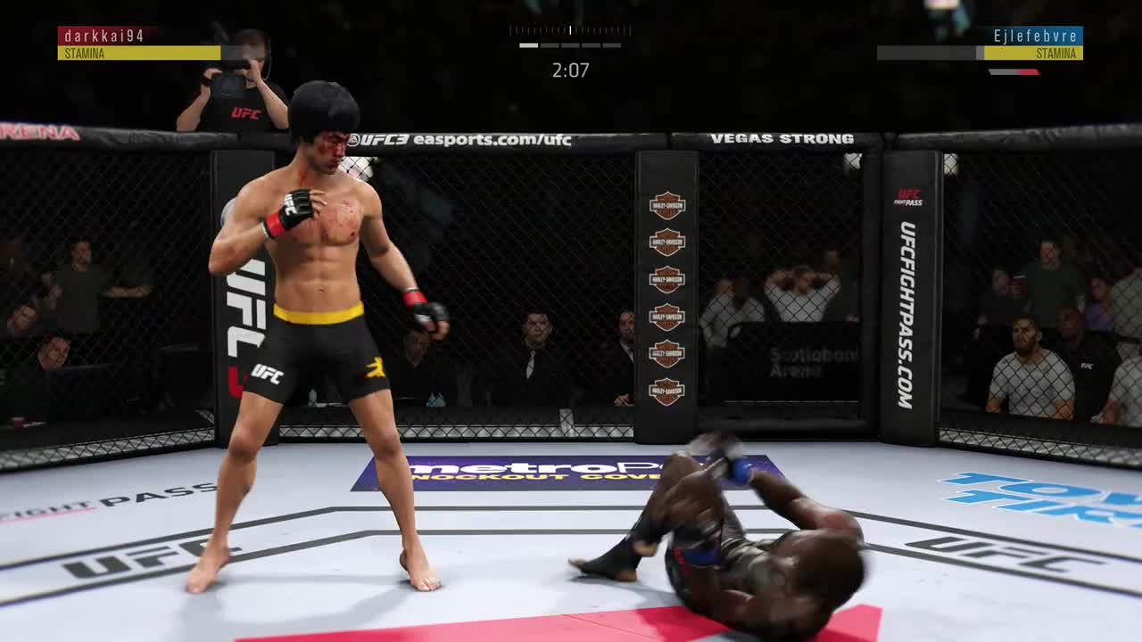 ufc3 bruce lee kick knockout