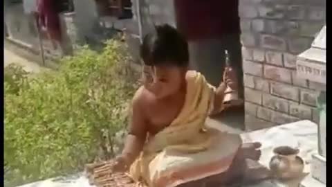 Indian kid is a priest